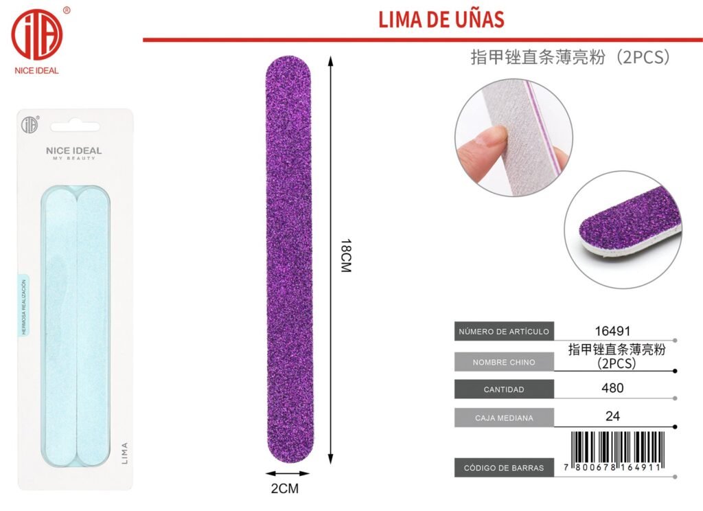 LIMA DE U AS ESCARCHADA 2PCS