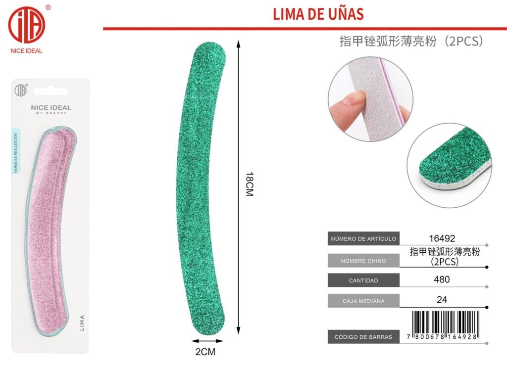 LIMA MEDIAS LUNAS ESCARCHADA 2PCS