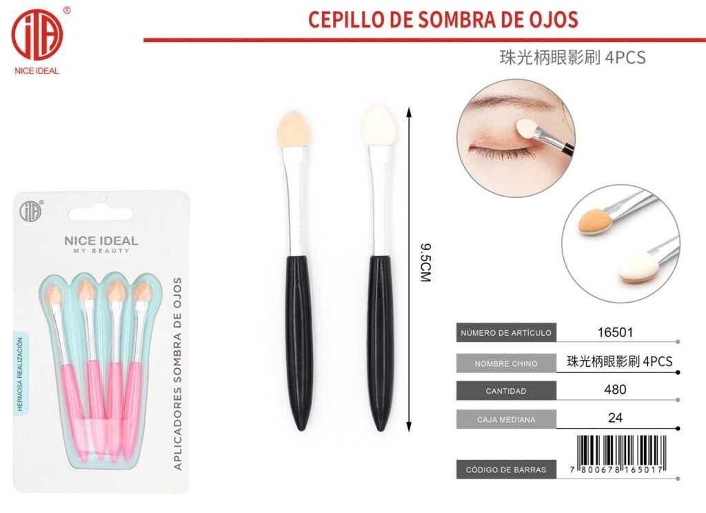 APLICADOR DE SOMBRA DE OJOS 9CM 4PCS
