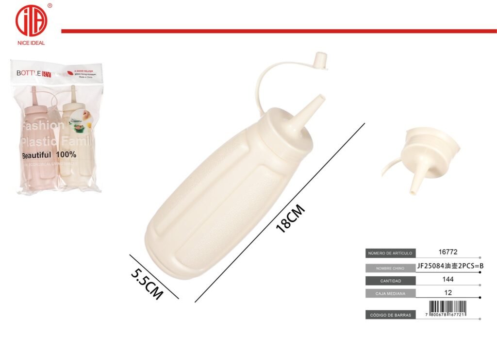 Set de 2 botellas dispensadoras de 18 cm