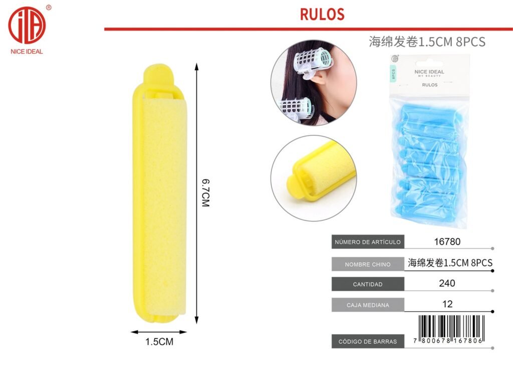 RIZADOR DE PELO DIA1.5*6.7CM 8PCS