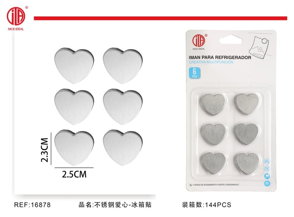 ETIQUETA ENGOMADA DEL CORAZóN-AMOR DEL CONGELADOR DEL ACERO INOXIDABLE