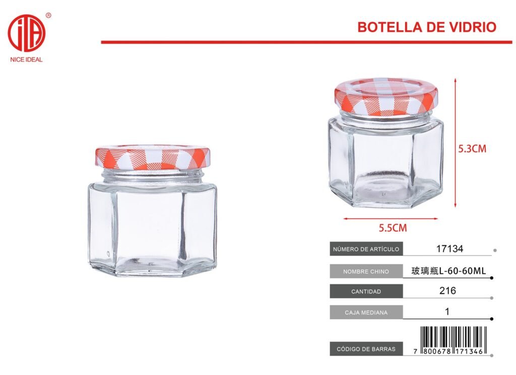 BOTELLA DE VIDRIO L-60-60ML