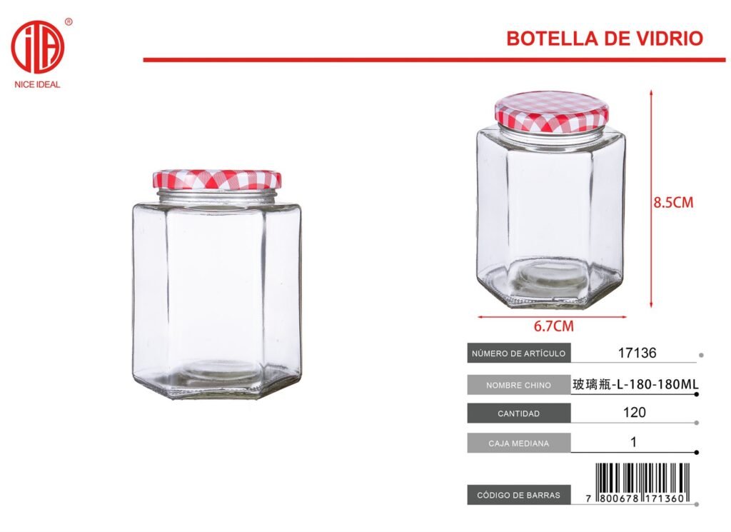 BOTELLA DE VIDRIO -L-180-180ML