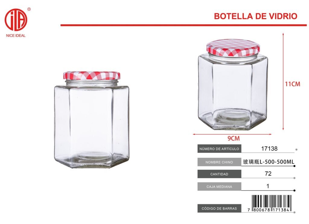 BOTELLA DE VIDRIO L-500-500ML