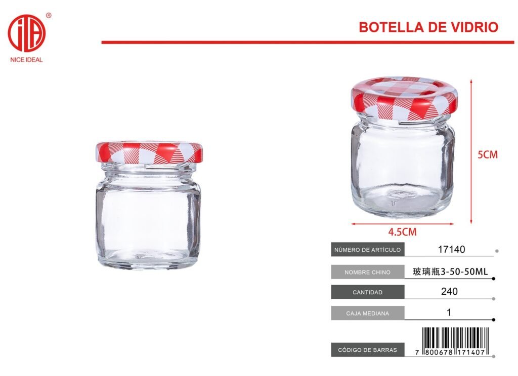 BOTELLA DE VIDRIO 3-50-50ML