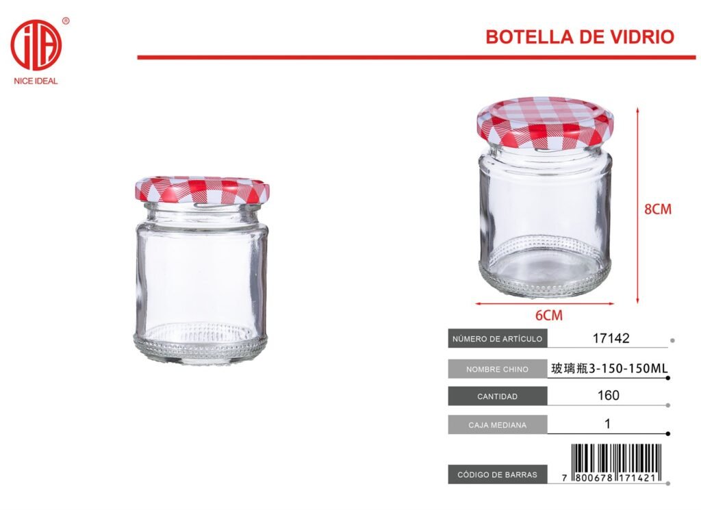 BOTELLA DE VIDRIO 3-150-150ML