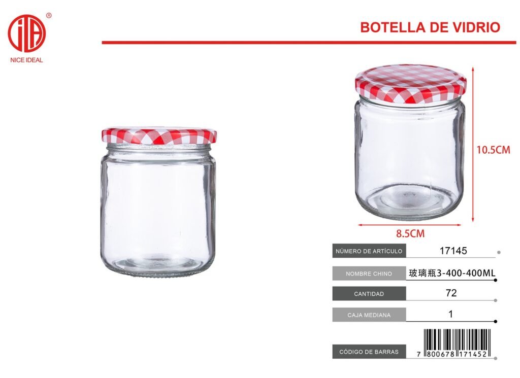 BOTELLA DE VIDRIO 3-400-400ML