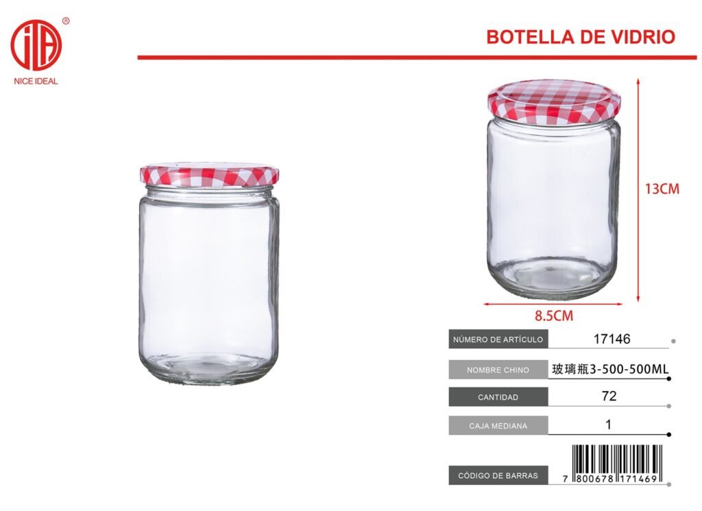 BOTELLA DE VIDRIO 3-500-500ML