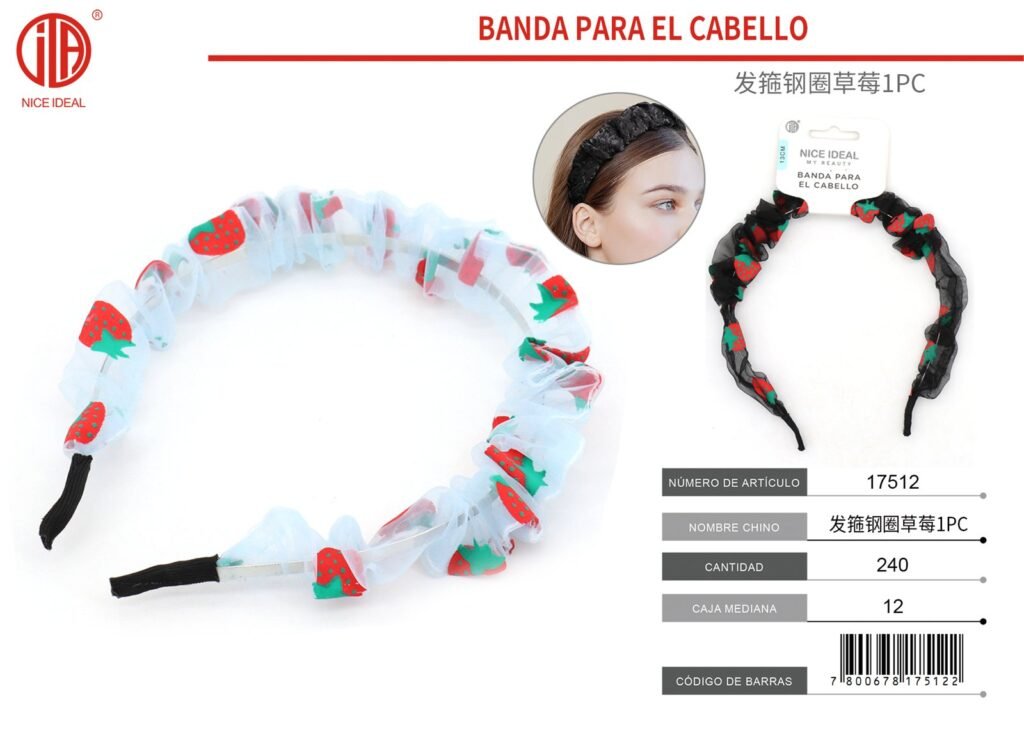 ANILLO DE ACERO CON DIADEMA DE FRESA 1PCS 1PCS