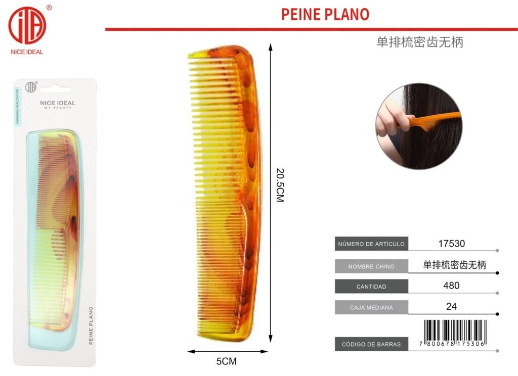 DIENTES DE PEINE DE UNA HILERA SIN MANGO