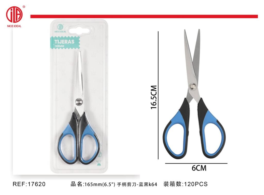 TIJERAS DE MANGO DE 165 MM (6 5 ) - AZUL - NEGRO 165MM(6.5)