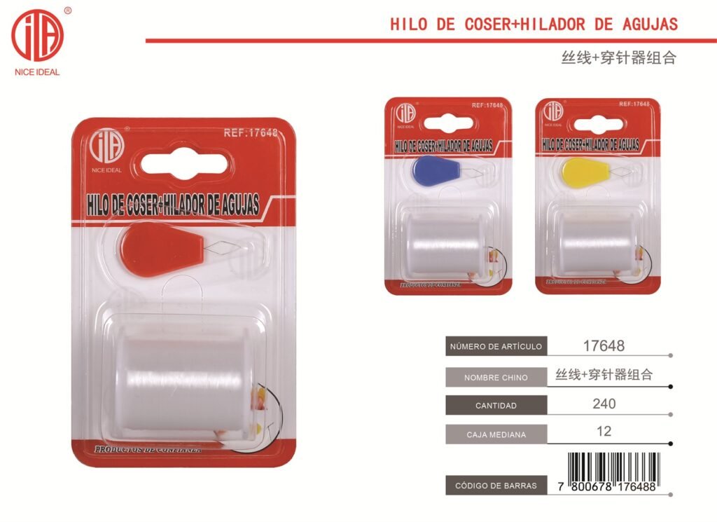 COMBINACIóN DE HILO DE SEDA ENHEBRADOR DE AGUJA