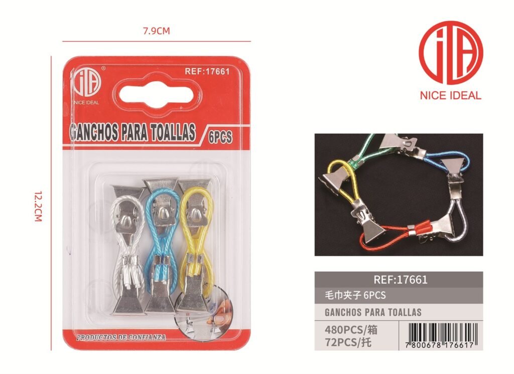 CLIP DE TOALLA 6PCS 6PCS