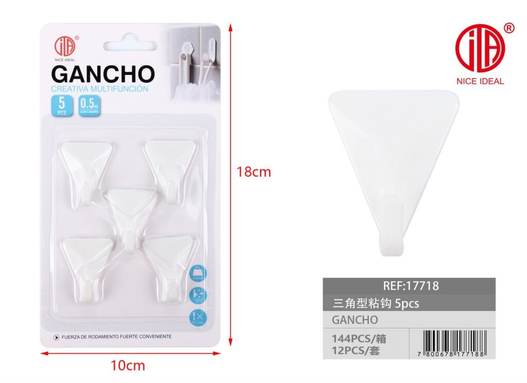 GANCHO PEGAJOSO 5PCS