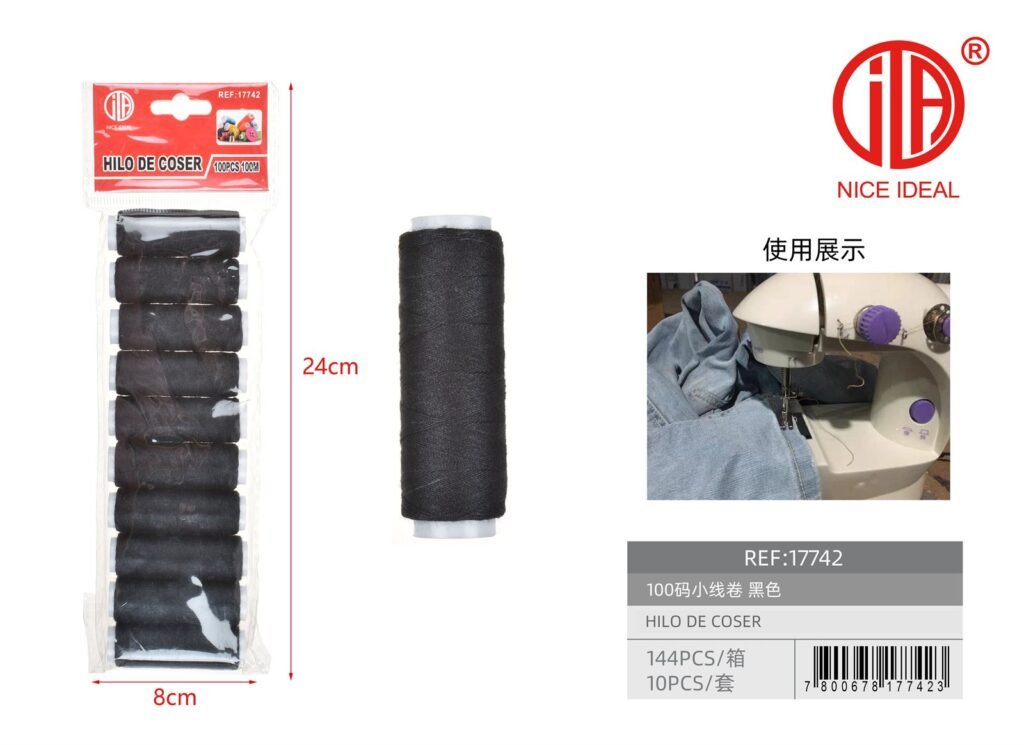 ROLLO DE ALAMBRE PEQUEÑO DE 100 YARDAS NEGRO 10 PCS 100