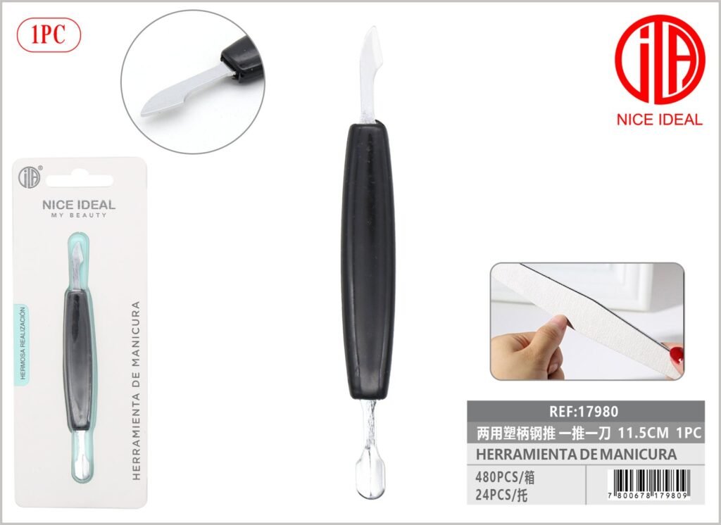 EMPUJE DE ACERO DOBLE USO 11.5CM 1PC