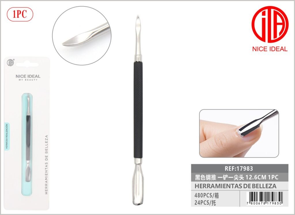 ACERO NEGRO CON PUNTA 12.6CM 1PC