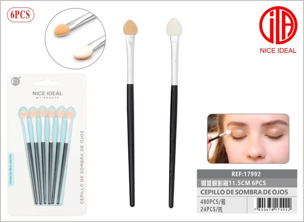 CEPILLO DE SOMBRA DE OJOS 6PCS 11.5CM 6PCS