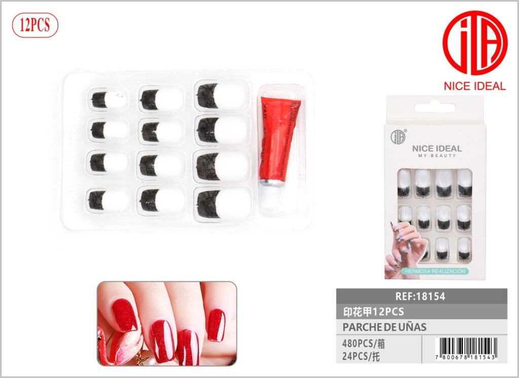 PARCHE DE UÑAS 12 PCS