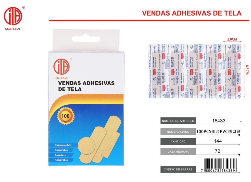 APóSITO ADHESIVO 100PCS PVC