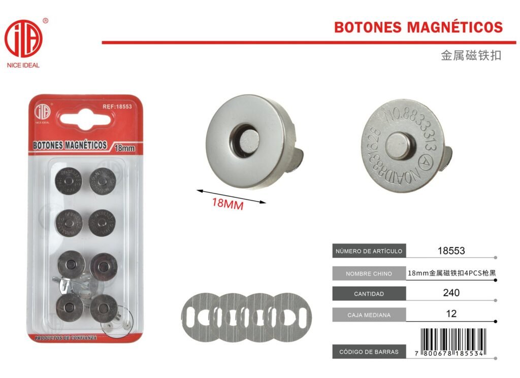 HEBILLA MAGNéTICA 18MM 4PCS
