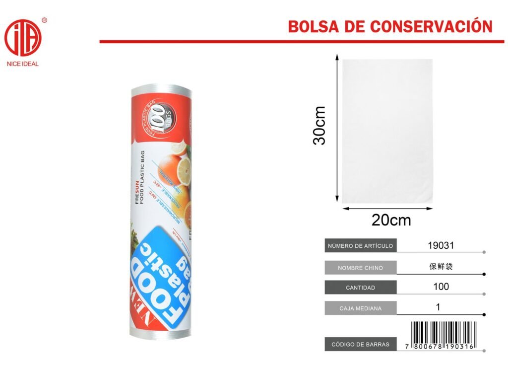 BOLSA DE CONSERVACIóN 100PCS20*30CM