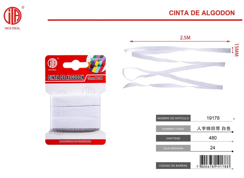 CORDON DE ZAPATO 15MM*2.5M
