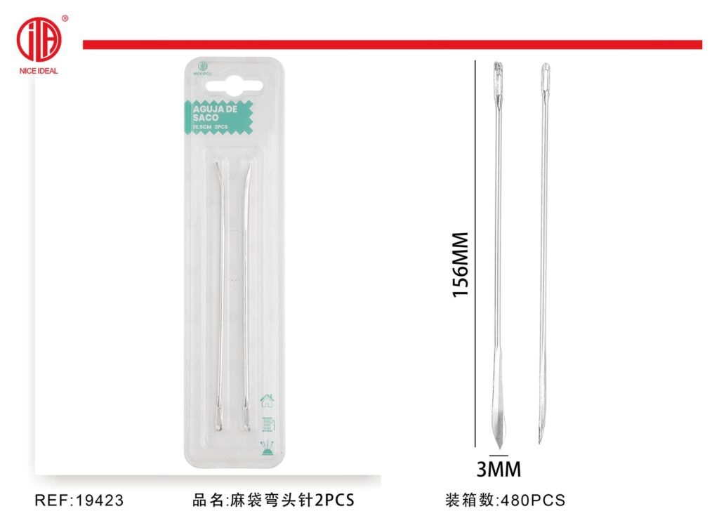 AGUJA CURVA 2PCS Φ3MM 15.5CM 6
