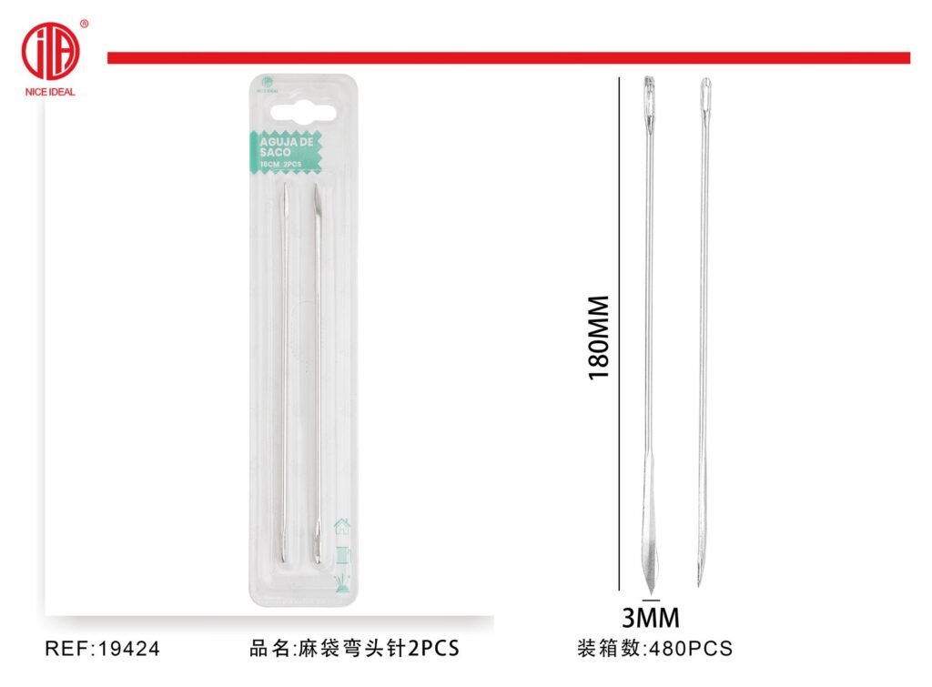 AGUJA CURVA 2PCS Φ3MM 18CM 7