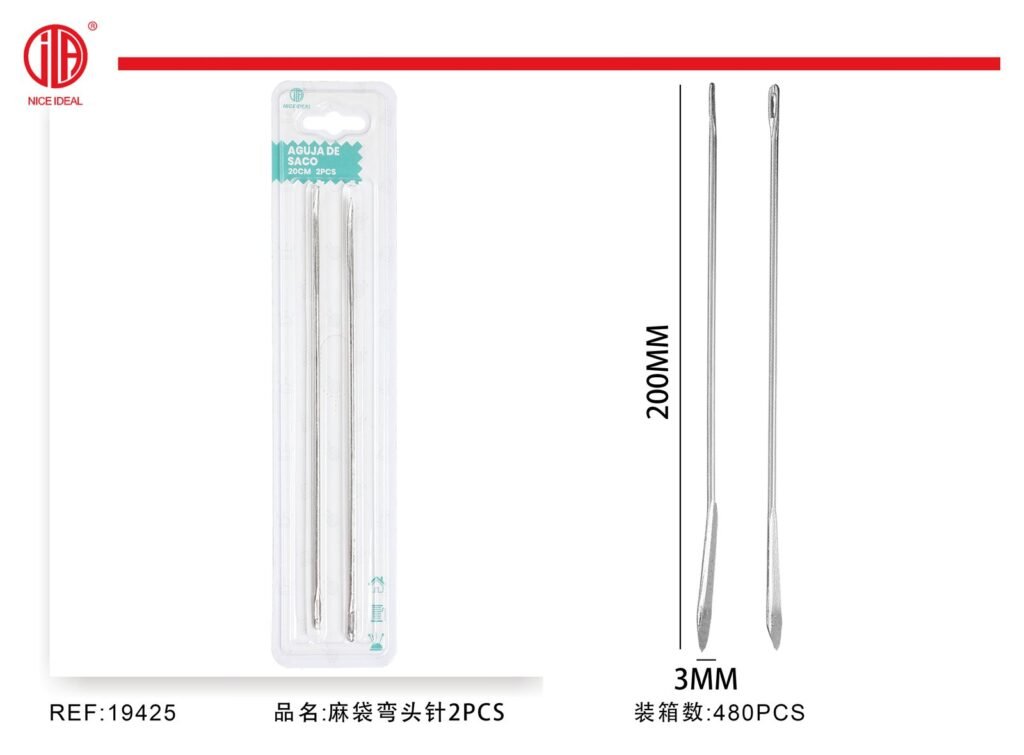 AGUJA CURVA 2PCS Φ3MM 20CM 8