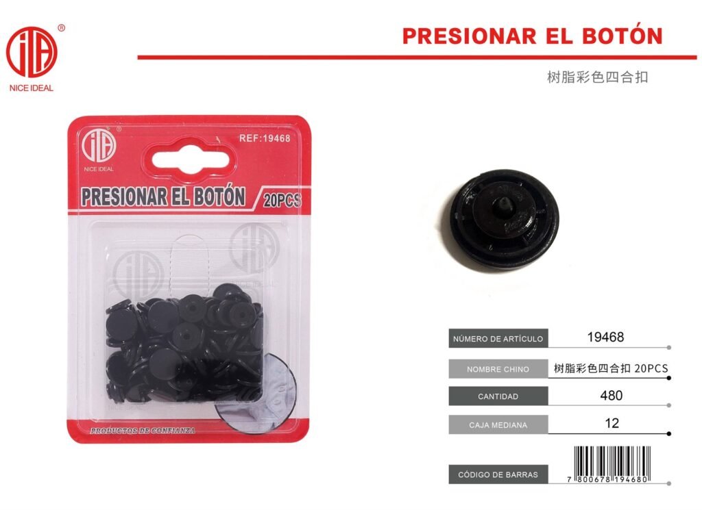 BOTON A PRESION 20PCS