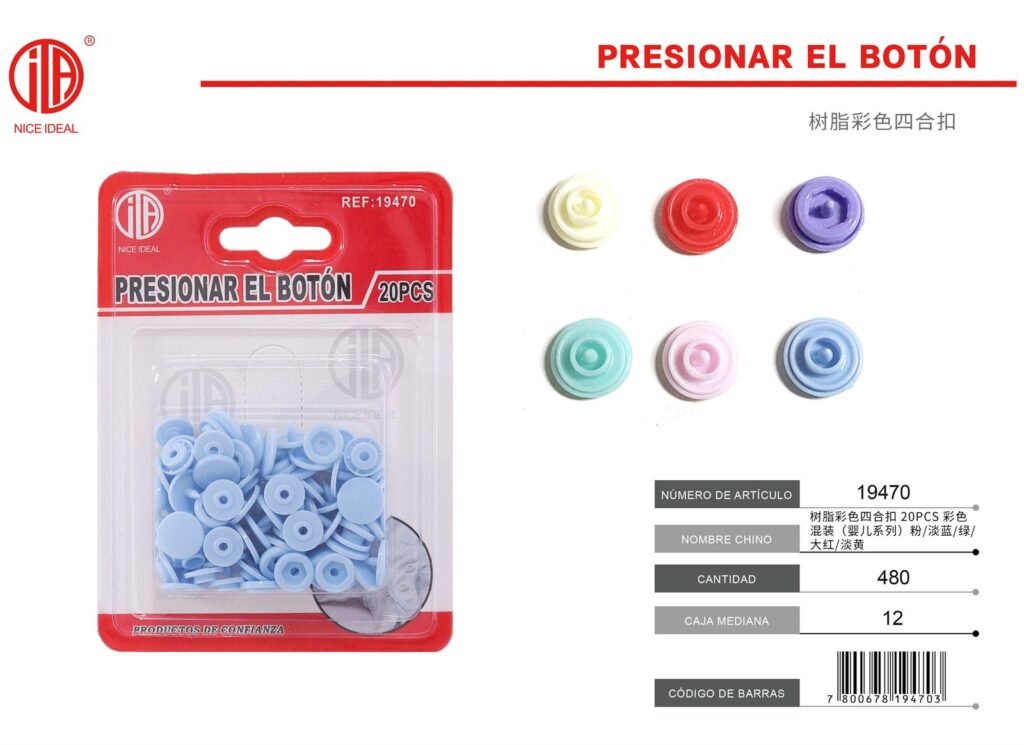 BOTON A PRESION 20PCS