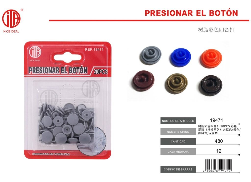 BOTON A PRESION 20PCS