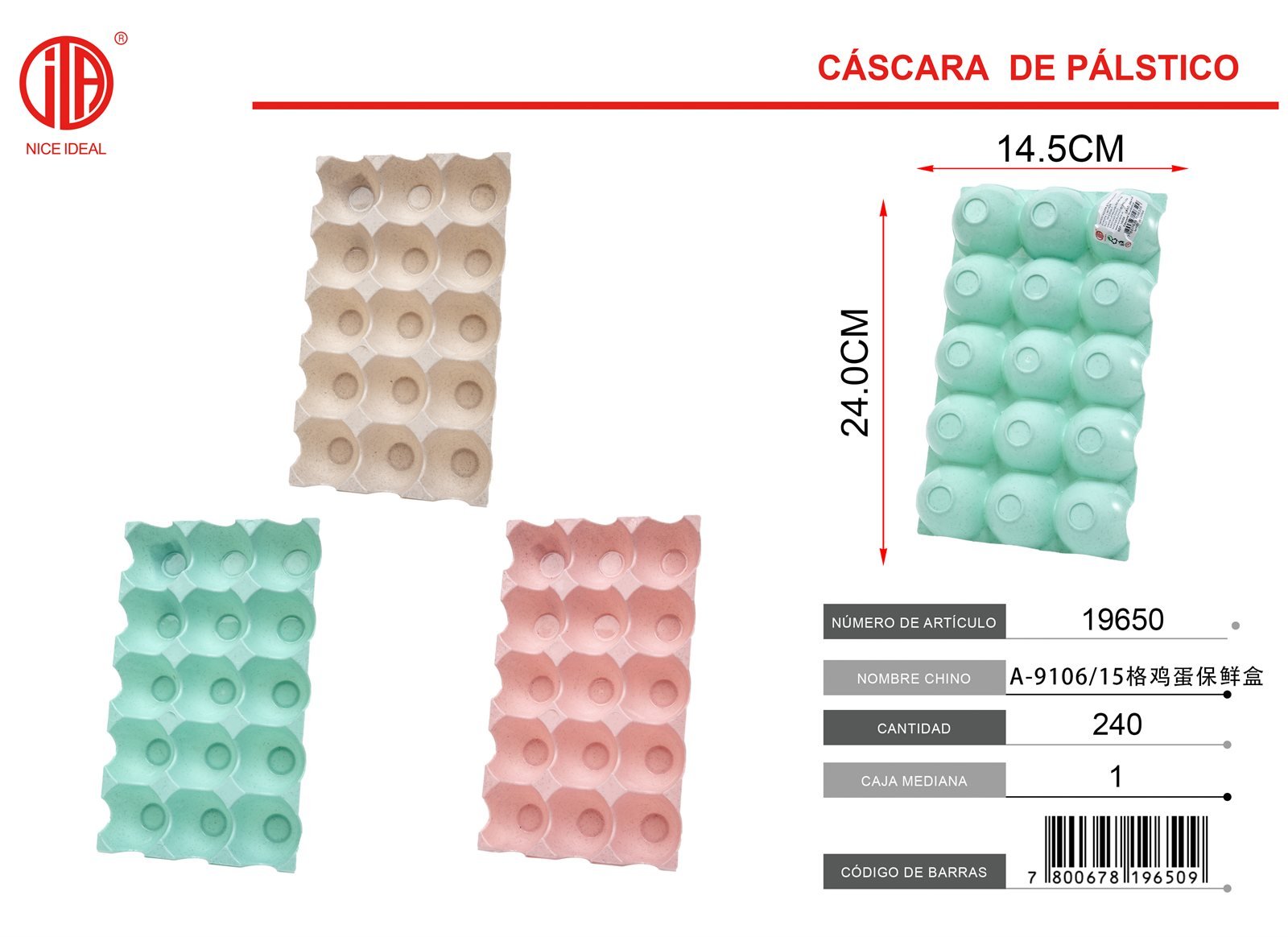 CAJA DE CONSERVACIóN DE HUEVOS A-9106/15