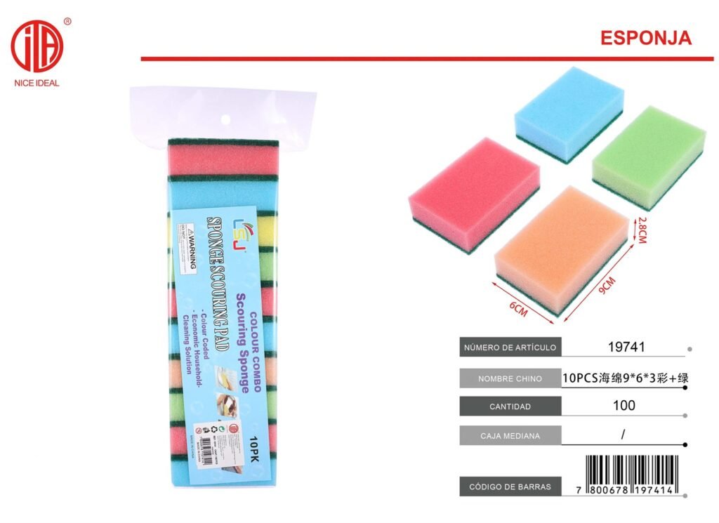 ESPONJA 10PCS 9*6*3