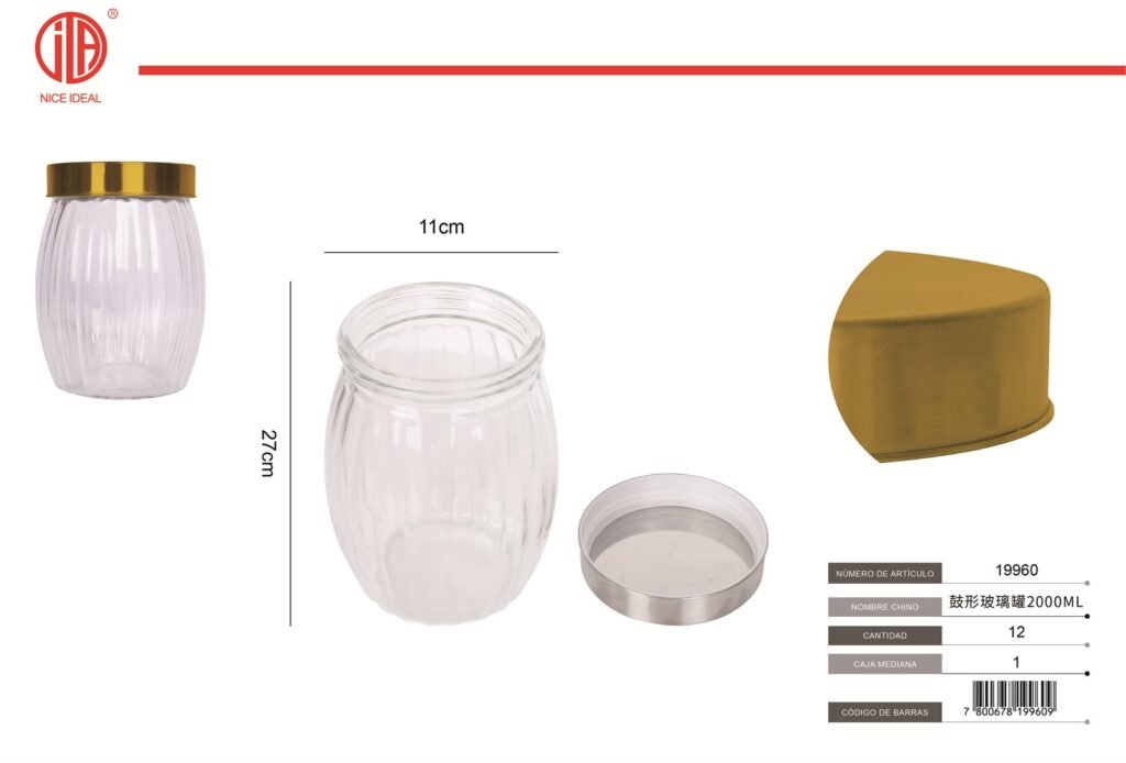 FRASCO DE VIDRO 1089L 2000ML11*27