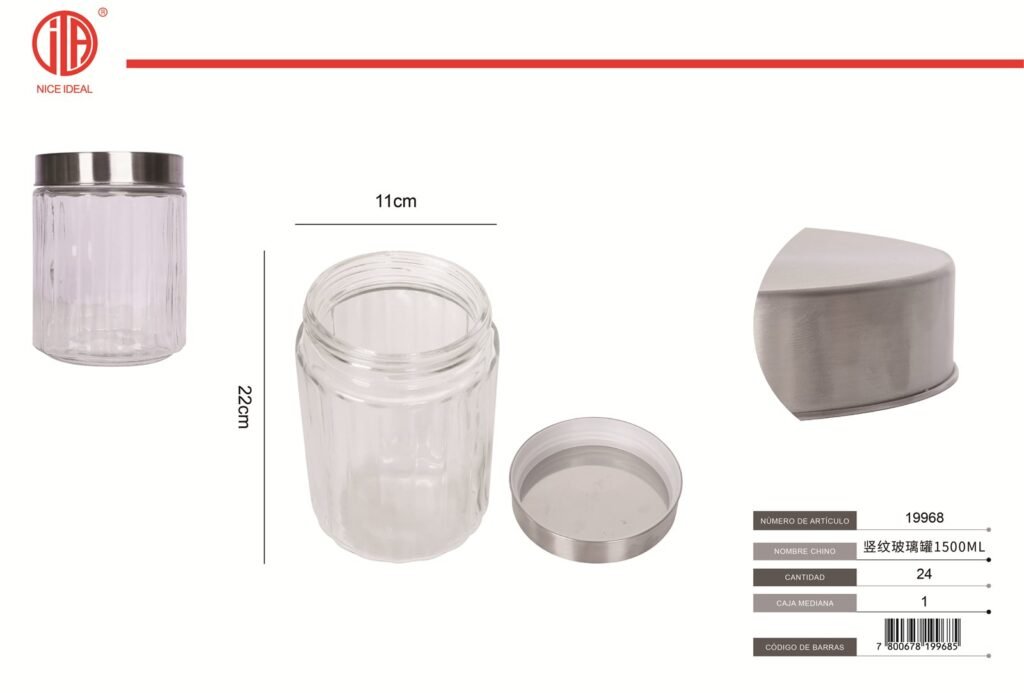 FRASCO DE VIDRO 1500ML-11*22