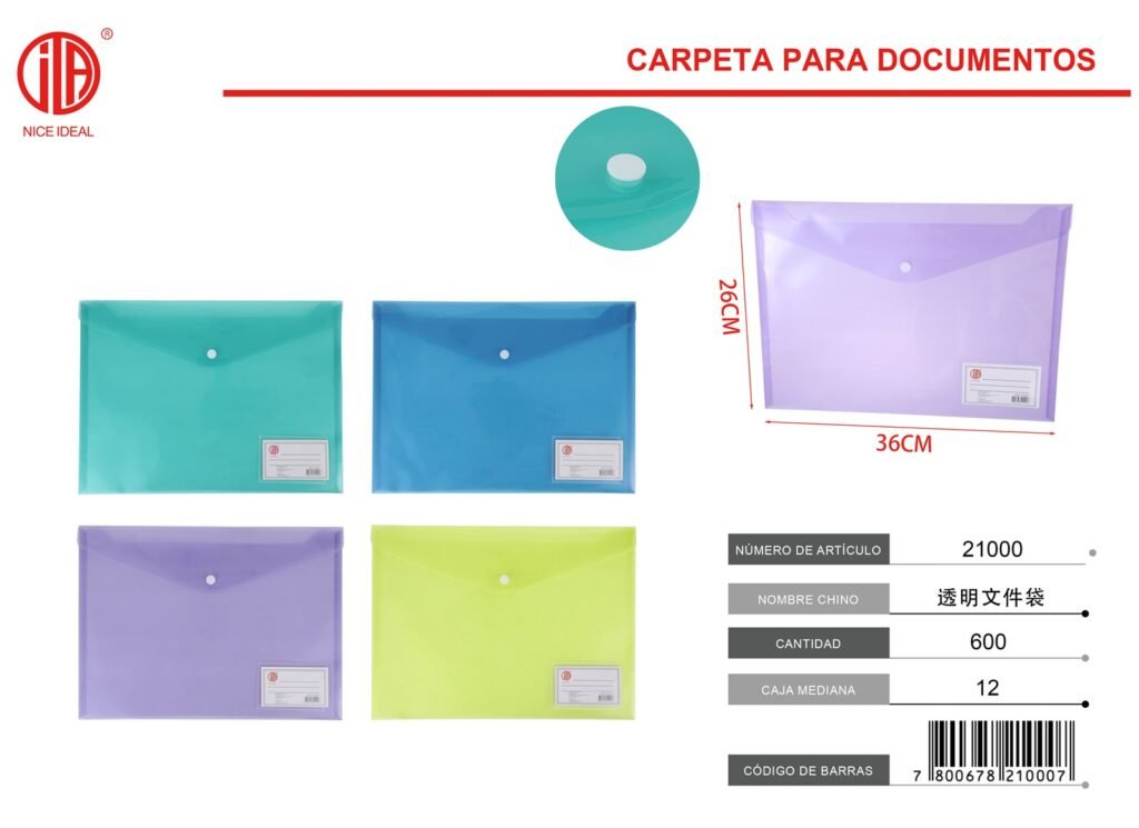 BOLSA DE PAPEL TRANSPARENTE FC / BOLSILLO PARA TARJETAS DE VISITA FC