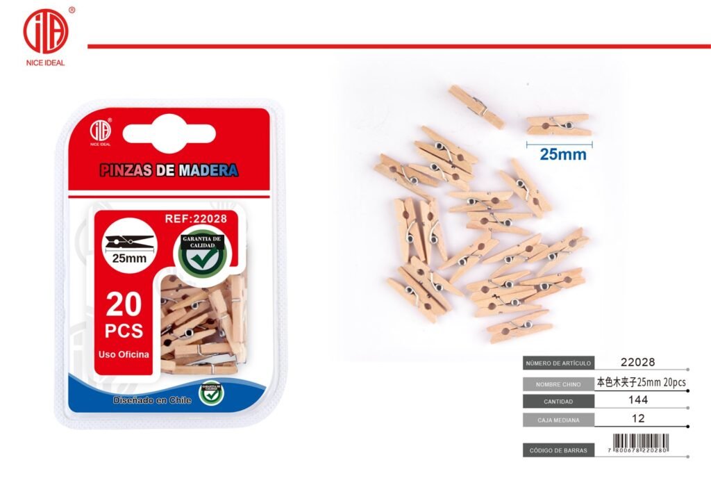 2CLIP DE MADERA 5MM 20PCS