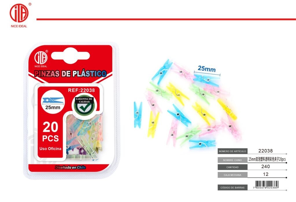 CLIP DE MADERA 25MM 20PCS