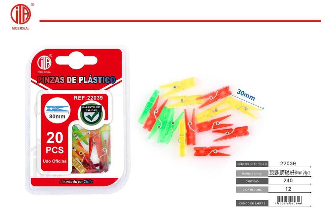 CLIP DE MADERA 30MM 20PCS