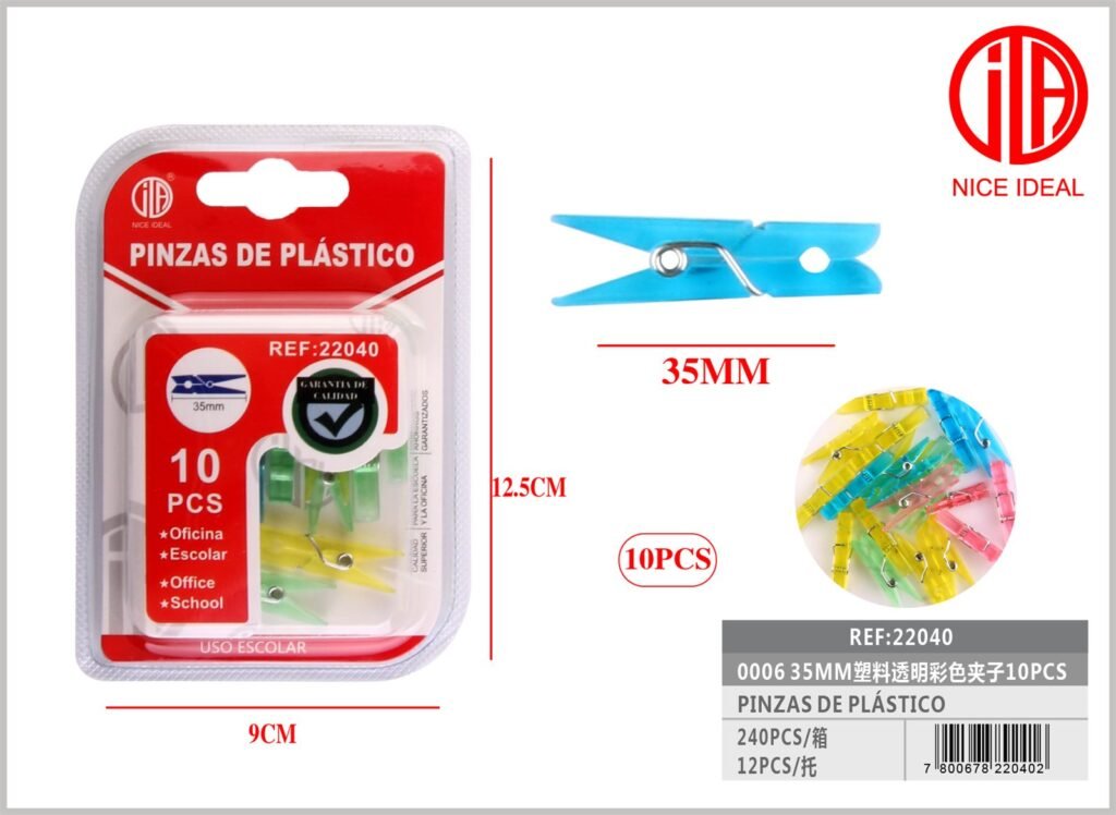 CLIP DE MADERA 35MM 10PCS