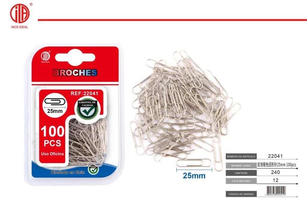 CLIP DE PAPEL 25MM 100PCS
