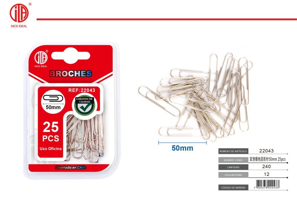 CLIP DE PAPEL 50MM 25PCS