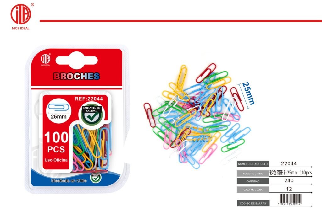CLIP DE PAPEL 25MM 100PCS