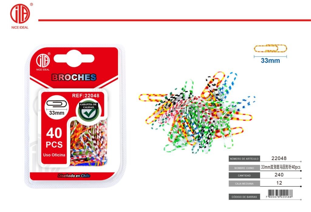 CLIP DE PAPEL 33MM 40PCS