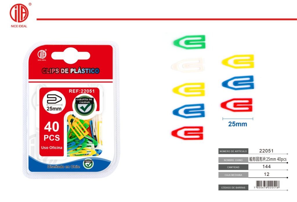 CLIP DE PAPEL 25MM 40PCS