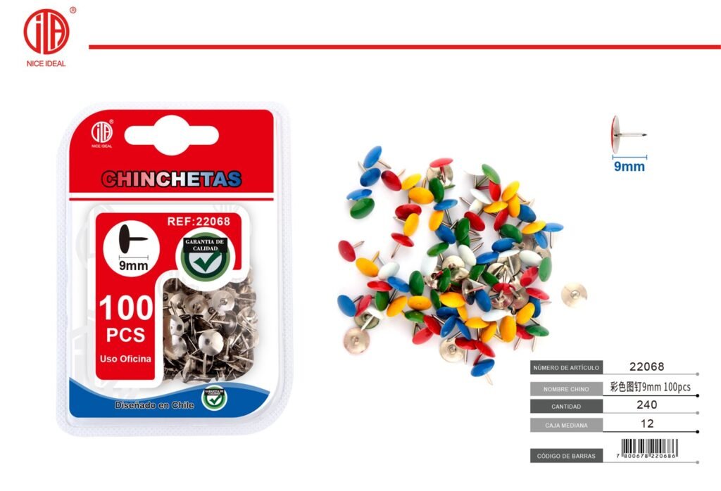 CHINCHETA 9MM 100PCS