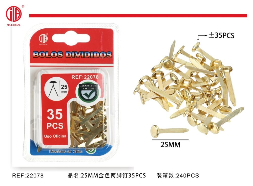CLAVO DE DOS PATAS 25MM 35PCS